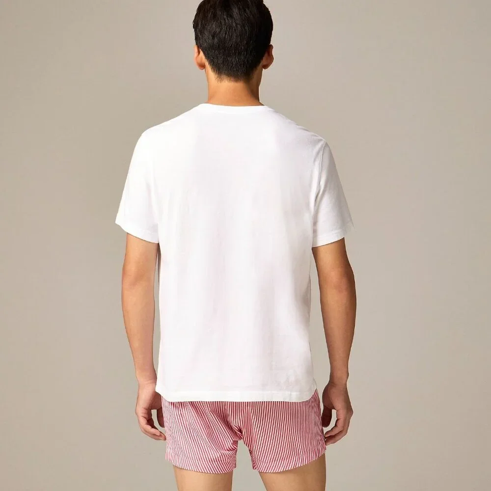 J‎ Crew Mens Size Medium Relaxed Cherub Vintage-Wash Cotton Graphic T-shirt 010